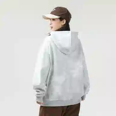 大卫贝肯 美式高街纯色宽松休闲连帽长袖卫衣 男女同款 深灰