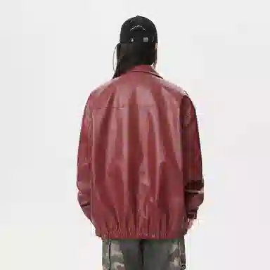 Bingfei Vintage PU Leather Jacket