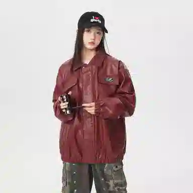 Bingfei Vintage PU Leather Jacket
