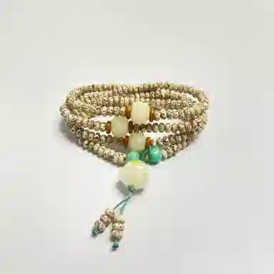 耳玺 多圈叠戴炭烧猫爪莲花国风传统复古风高级感手持盘玩串珠中式转运珠小众创意设计感国潮 星月菩提 手串 男女同款情侣款