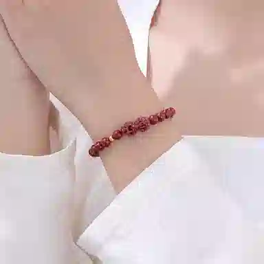 恋朵 国风新中式 招财貔貅 诸事顺利 高级感#好运 再造辰砂朱砂 手串 男女同款情侣款