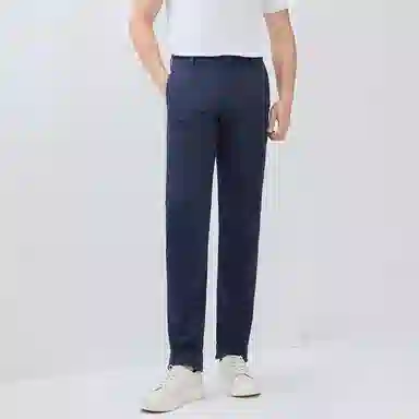 佐丹奴 弹力中腰梭织纯色修身休闲裤 男款