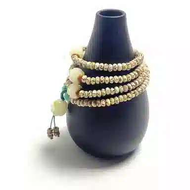 耳玺 多圈叠戴炭烧猫爪莲花国风传统复古风高级感手持盘玩串珠中式转运珠小众创意设计感国潮 星月菩提 手串 男女同款情侣款