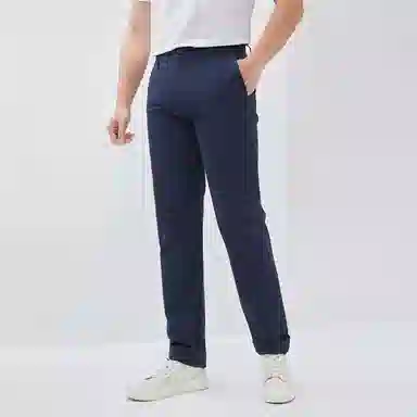 佐丹奴 弹力中腰梭织纯色修身休闲裤 男款