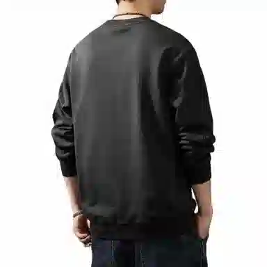 贵色 高端拼接宽松圆领套头卫衣 男款