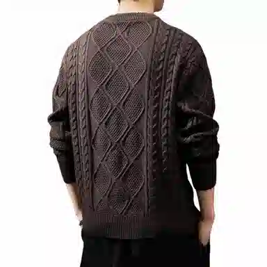贵色 高端美式重磅宽松休闲针织衫 男款