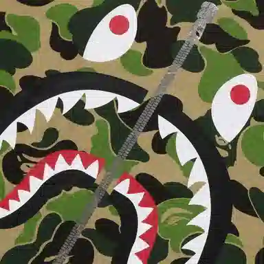 A BATHING APE Shark WGM Camo T-Shirt