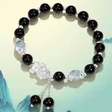 中国珠宝 貔貅幸福如意平安喜乐国风雅韵清新脱俗 色泽亮丽精湛工艺 整体华而不炫 猫眼石 手串 男女同款情侣款