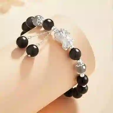 中国珠宝 貔貅幸福如意平安喜乐国风雅韵清新脱俗 色泽亮丽精湛工艺 整体华而不炫 猫眼石 手串 男女同款情侣款