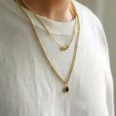 IDEAGEMER Silver Cuban Chain Necklace 925