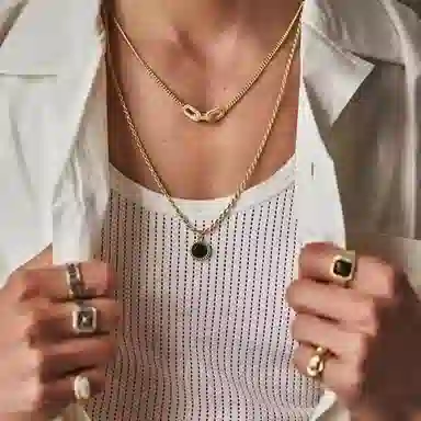 IDEAGEMER Silver Cuban Chain Necklace 925