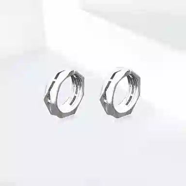 饰伴 几何幻境 新中式国潮轻奢小众设计 简约时尚 精致优雅 合金 耳环 男女同款情侣款