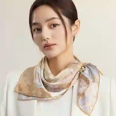 上海故事 牡丹疏影 礼盒装 桑蚕丝 丝巾 女款