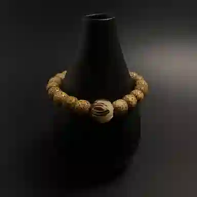 耳玺 雕刻莲花国风传统复古风小众创意设计感国潮高级感手持盘玩串珠中式转运珠 星月菩提 手串 男女同款情侣款