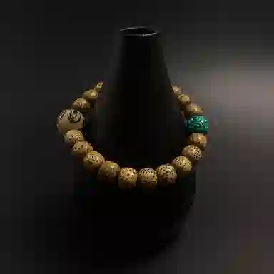 耳玺 雕刻莲花国风传统复古风小众创意设计感国潮高级感手持盘玩串珠中式转运珠 星月菩提 手串 男女同款情侣款