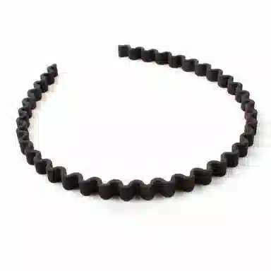 如花梦 发捆碎发发卡防滑洗脸压发黑色细波浪 亚克力 发箍 女款