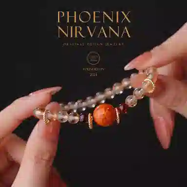 【财运爆棚】 凤凰涅磐 招财欧泊大漆转运珠 新中式串珠原创设计小众高级感#好运 水晶 手串 女款