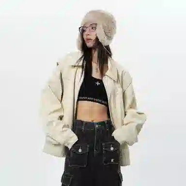 BJHG Cleanfit PU Flight Jacket