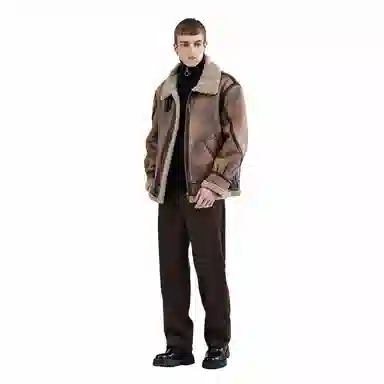 WILD LEADER Vintage Biker Jacket Khaki