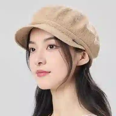 【贝壳标】 玖慕 透气立体耐用 亚麻 贝雷帽 女款