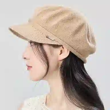 【贝壳标】 玖慕 透气立体耐用 亚麻 贝雷帽 女款