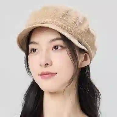 【贝壳标】 玖慕 透气立体耐用 亚麻 贝雷帽 女款