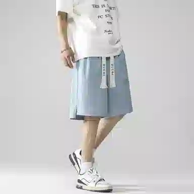 独驰 美式高街垂顺五分休闲短裤 男女同款