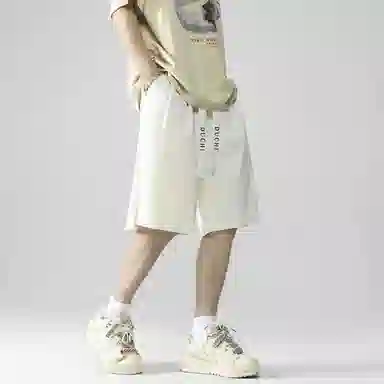 独驰 美式高街垂顺五分休闲短裤 男女同款