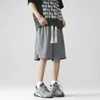 独驰 美式高街垂顺五分休闲短裤 男女同款