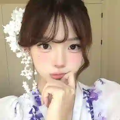 芒果饰品 超仙紫色铃兰花流苏发饰 仿珍珠 布艺 发夹 女款