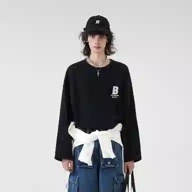 BJHG Basic Embroidered Long Sleeve Tee
