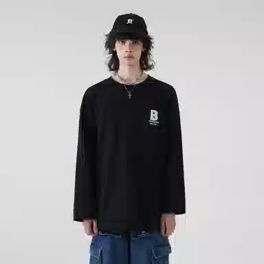 BJHG Basic Embroidered Long Sleeve Tee