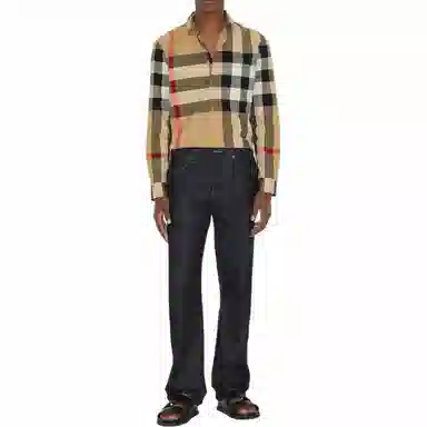 Burberry Check Shirt Beige