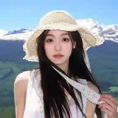 优幽兰 韩版百搭夏天防紫外线法式甜美高级感海边度假小众设计感蕾丝沙滩太阳帽遮阳帽 纤维素材料 防晒帽 女款