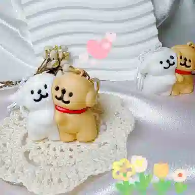 千桐 新创意磁吸小狗不离不弃就是要和你在一起 可爱高颜值书包 塑料 挂件 男女同款情侣款