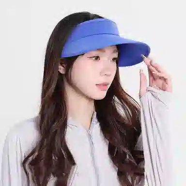 钓鱼熊 冰丝发箍式骑车防风空顶遮阳 锦纶 氨纶 防晒帽 男女同款情侣款