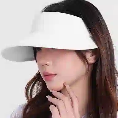 钓鱼熊 冰丝发箍式骑车防风空顶遮阳 锦纶 氨纶 防晒帽 男女同款情侣款