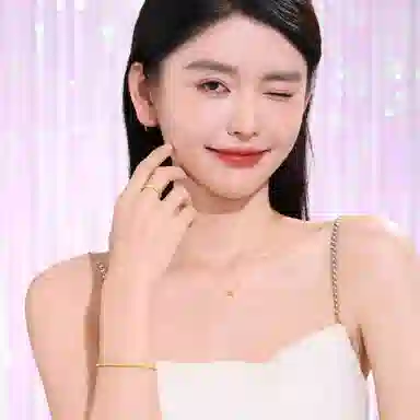 老庙 砂面方条素圈古法金工艺素戒单戴叠戴高级感 足金 按克计价 黄金戒指 女款