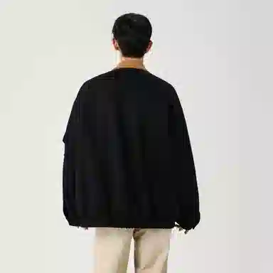 颂希尔 刺绣鹿皮绒美式复古翻领工装款日系潮牌夹克外套 男女同款