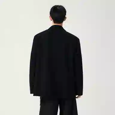 颂希尔 美式简约复古宽松高级纯色休闲长袖西装 男女同款