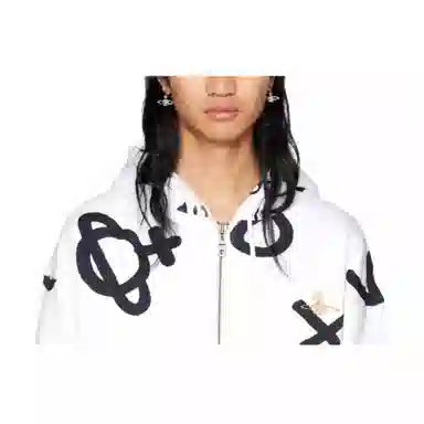 Vivienne Westwood Logo Crystal Earrings Platinum