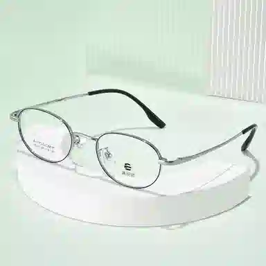 【联系客服可选配镜套餐】 康视顿 轻盈书呆椭圆框 β钛 光学镜架 女款