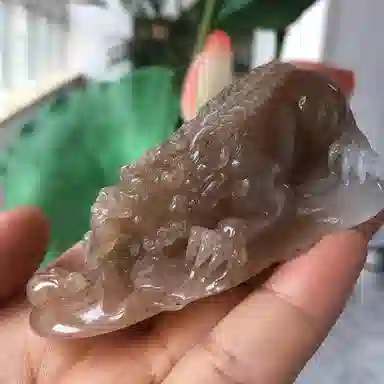 玉说 国风仿古瑞兽貔貅 酱红透水白色 独山玉 玉石摆件雕件 男女同款情侣款