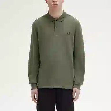 Fred Perry Long Sleeve Polo Green