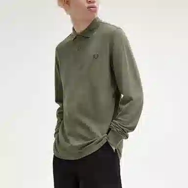 Fred Perry Long Sleeve Polo Green