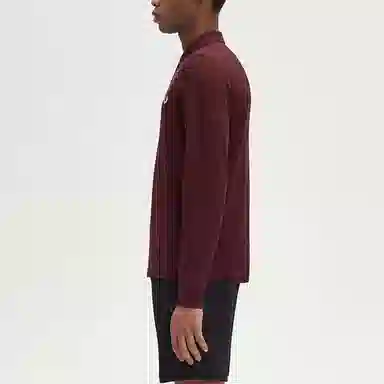 Fred Perry Long Sleeve Polo Burgundy