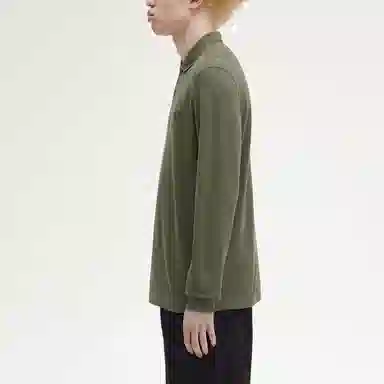 Fred Perry Long Sleeve Polo Green