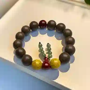 喜宝春花 古法 进宝 平安喜乐 新中式国风复古小众 招财纳福 合香珠 手串 男女同款情侣款