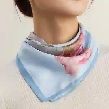 上海故事 十二花令印花百搭真丝小方巾礼盒装 丝巾 女款