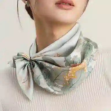 上海故事 十二花令印花百搭真丝小方巾礼盒装 丝巾 女款